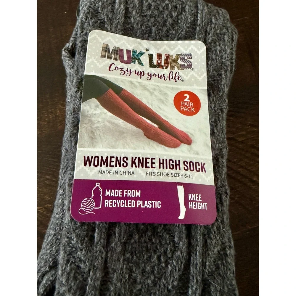 NWT Muk Luks Women's‎ Knee-High Socks – Bundle of 6 (3 Packs)